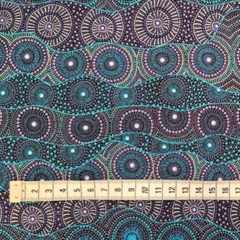 Preview: ALPARA SEEDS BLUE Aborigines Stoff aus Australien